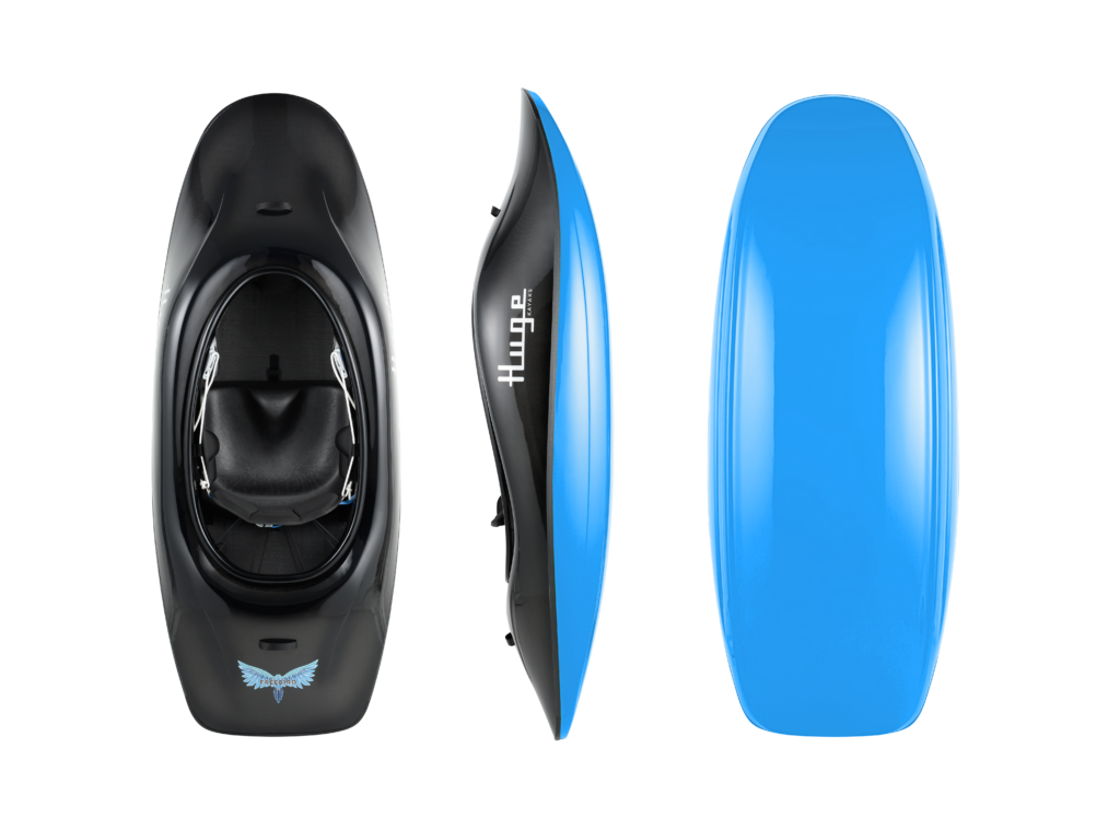 Home huge kayaks freebird blue background freestyle kayaking
